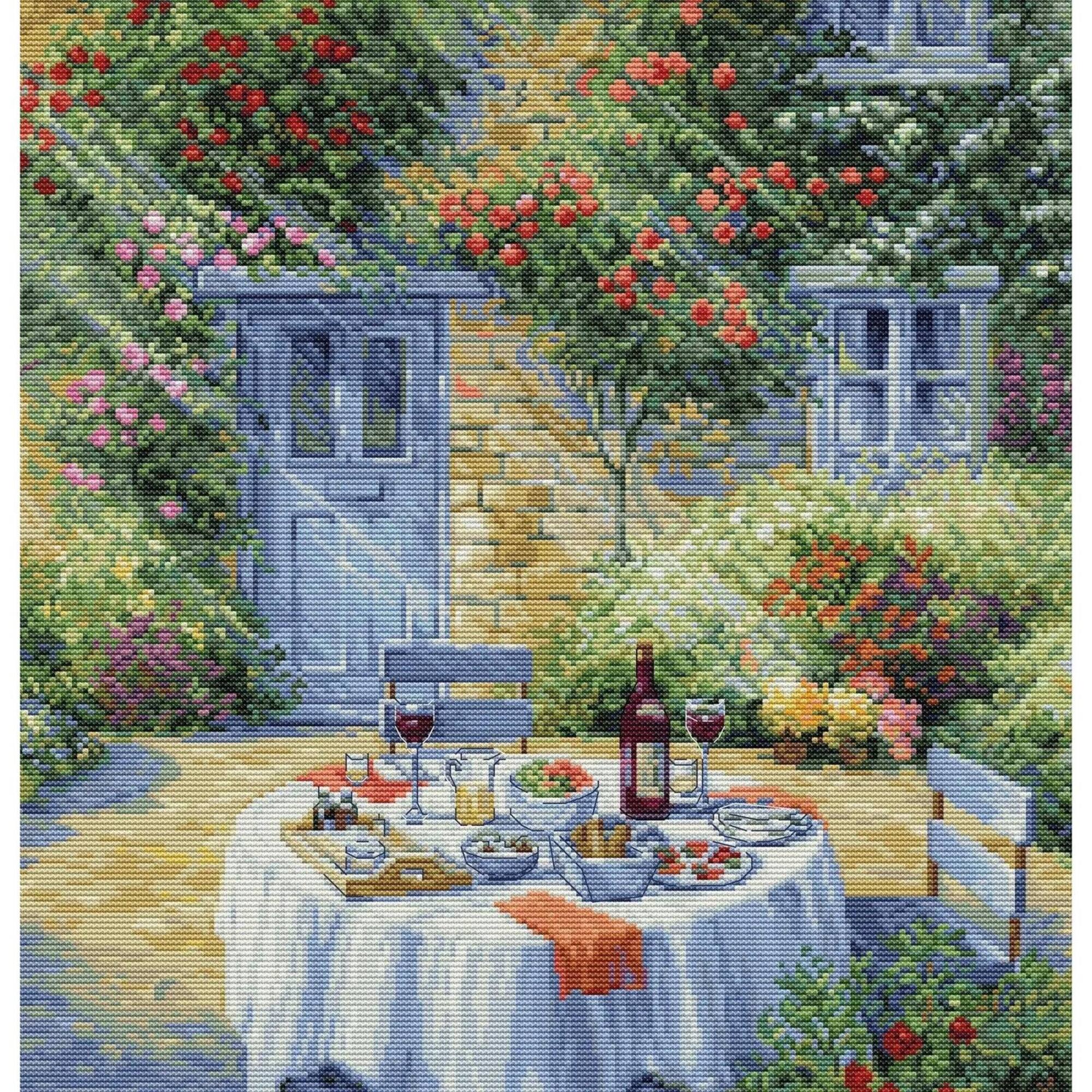 Luca-S Romantic Garden Counted Cross Stitch Kit
